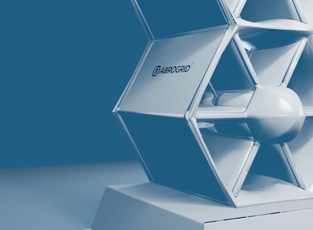 A hexagonal AEROGRID HEX unit — the physical asset represented in the PULSE Digital Twin